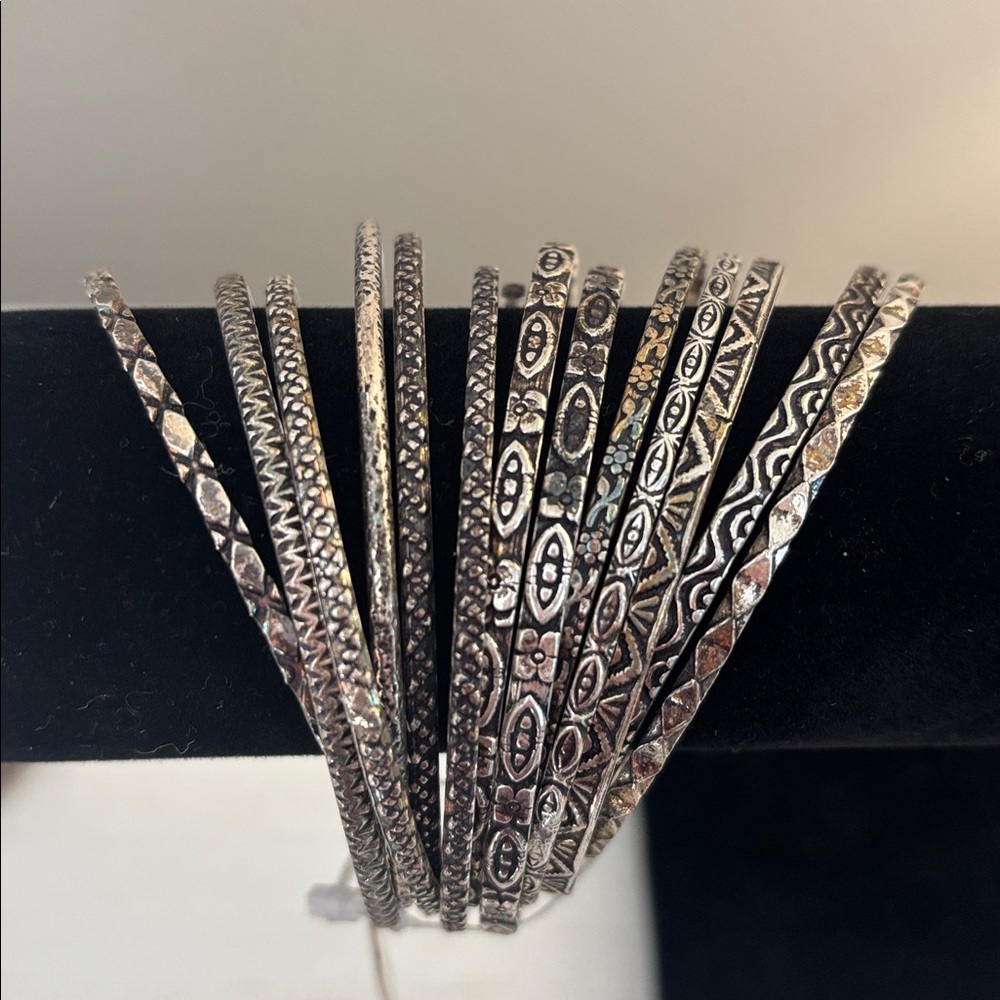 World Market Bangles Silver Tones Brand New Retail $19.99